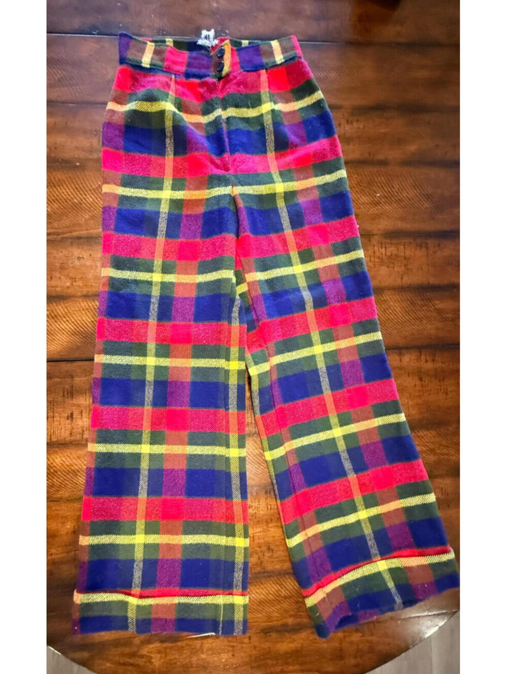 VINTAGE SUPER RARE - Kmart Miss Holly Plaid Pants - MADE IN JAPAN   27 X 30